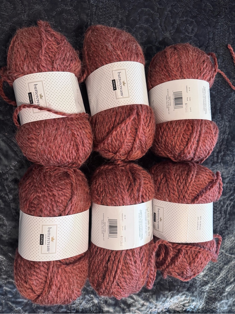 Buttercream Hand-Dyed Rust Pink Wool Blend Yarn - 6 Skeins